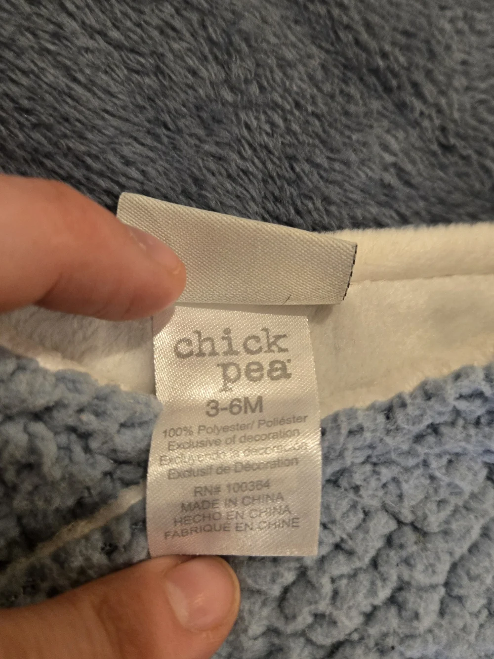 Chick pea Light Blue Sherpa Baby Sleep Sack with Fox Applique